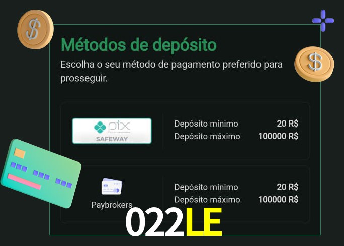 O cassino 022LE oferece uma grande variedade de métodos de pagamento